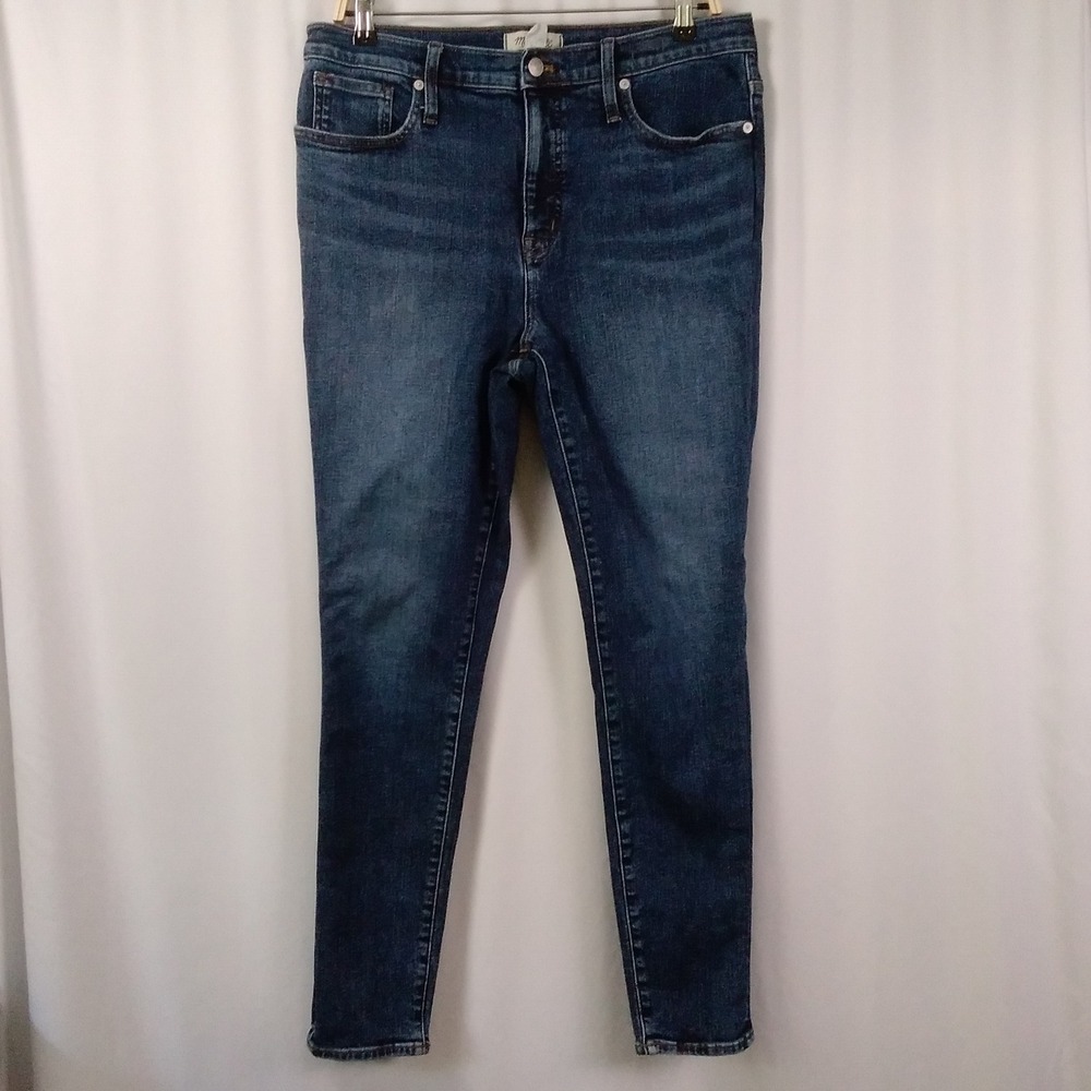 Madewell 9" Mid-Rise Skinny Jeans Women's Size‎ 31T Tall Dark Wash Denim Classic